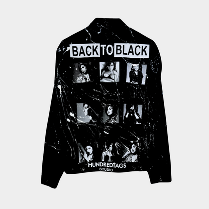 Amy winehouse collage hundredtags denim jacket My Store