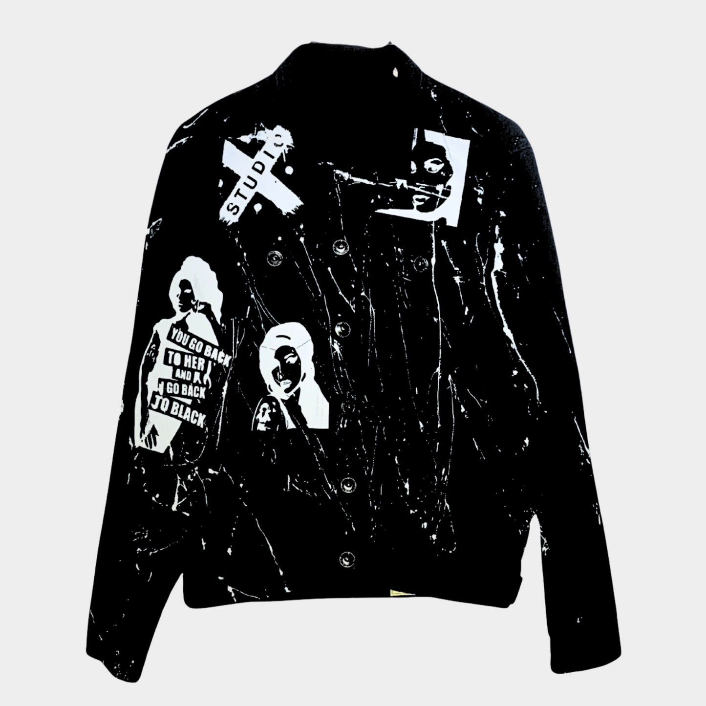 Amy winehouse collage hundredtags denim jacket My Store