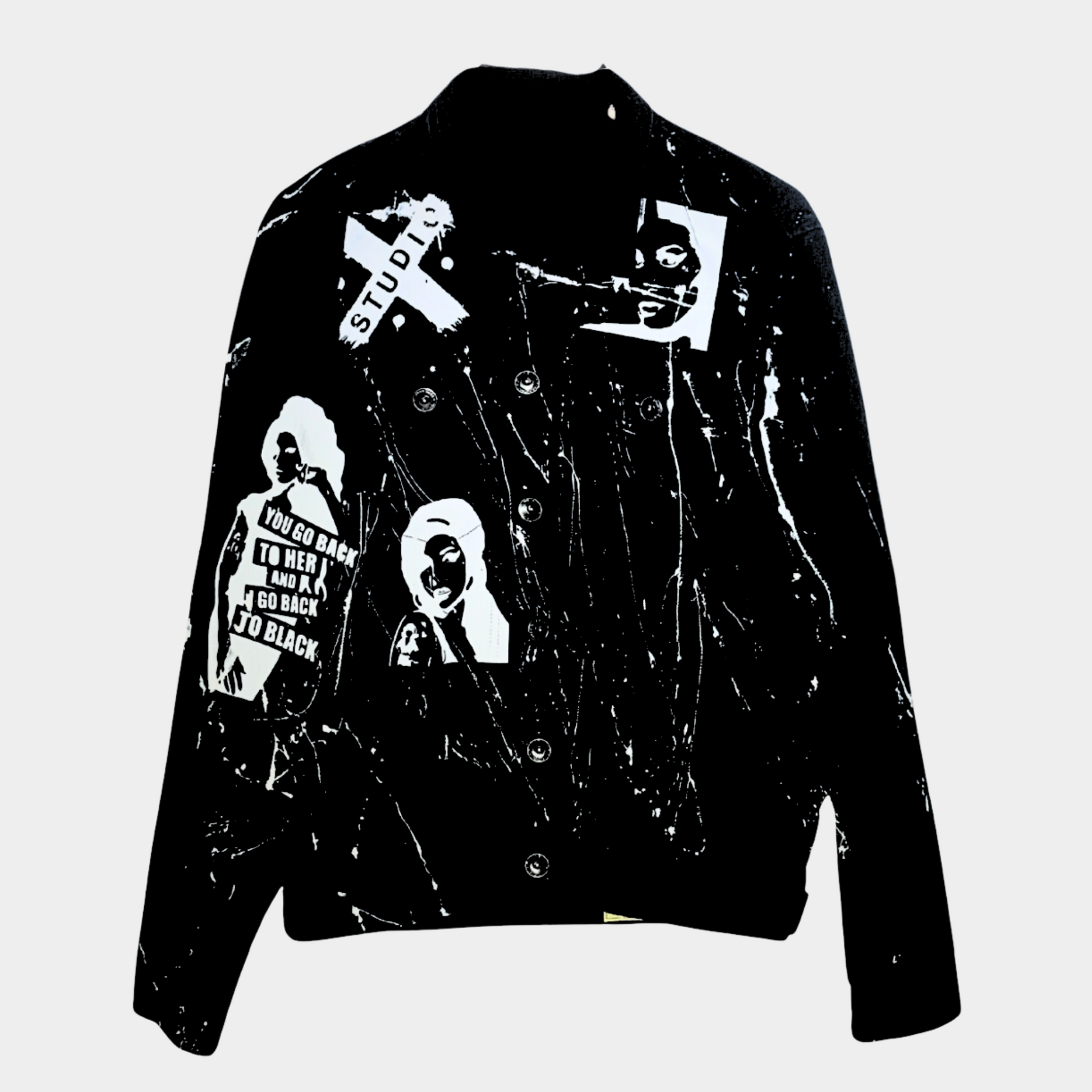 Amy winehouse collage hundredtags denim jacket My Store