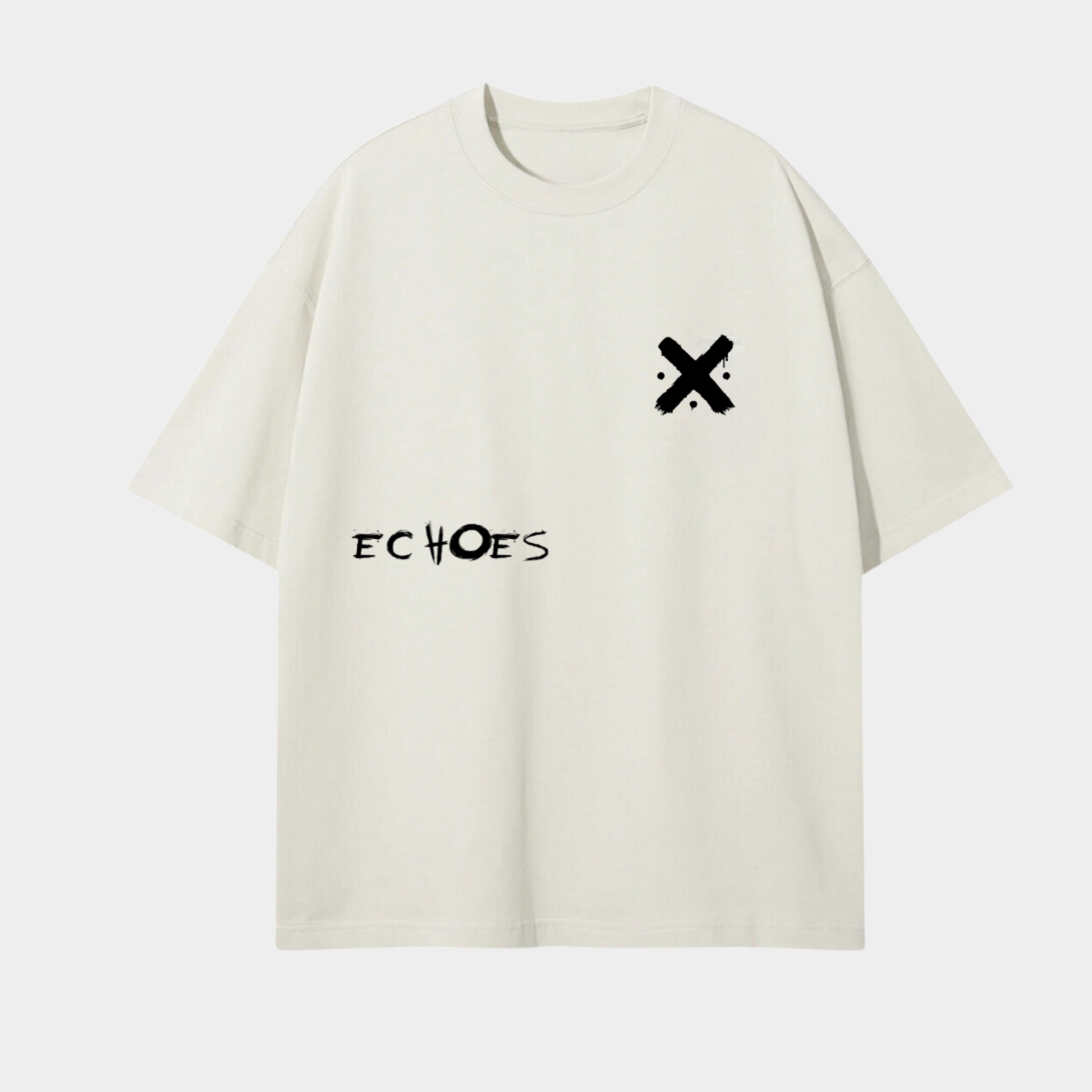 Pac Echoes cream oversized t-shirt My Store