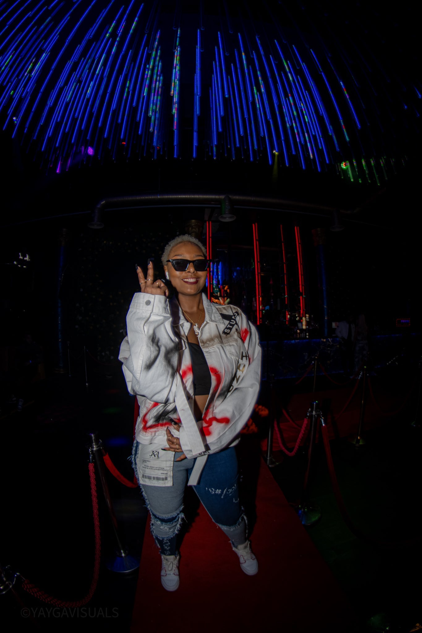 Prince echoes White hundredtags denim jacket My Store