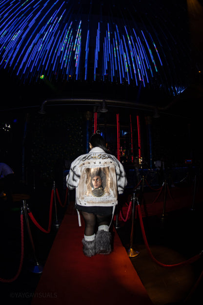 Micheal jackson echoes White hundredtags denim jacket My Store