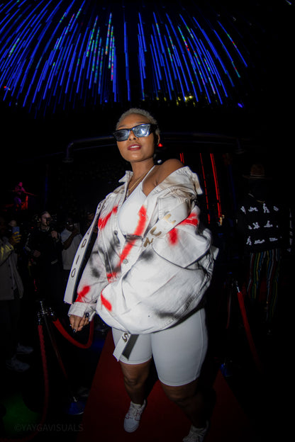 Prince echoes White hundredtags denim jacket My Store