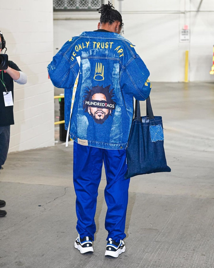 Cold world Hundredtags bleach line denim jacket My Store