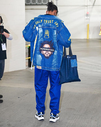 Cold world Hundredtags bleach line denim jacket My Store