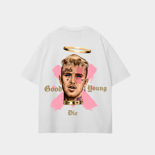 Lil peep white oversized Good die young t-shirt My Store