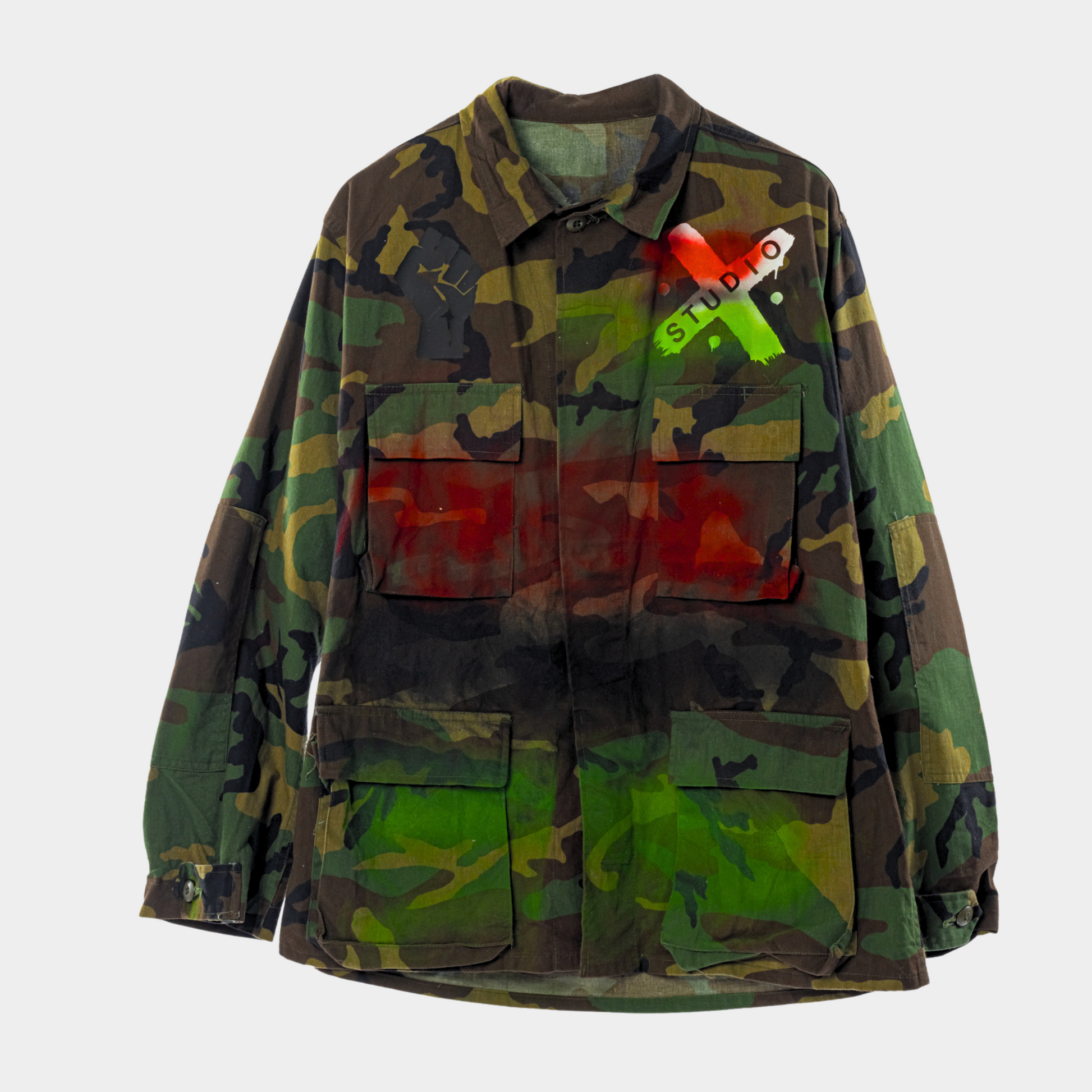 Malcom X  martyr camo hundredtags jacket My Store