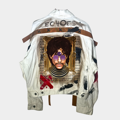 Prince echoes White hundredtags denim jacket My Store