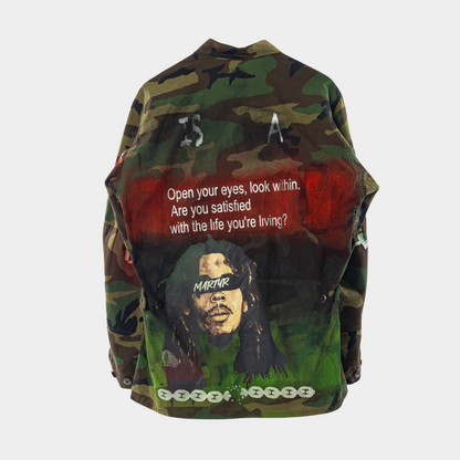 Bob marley martyr camo hundredtags jacket My Store